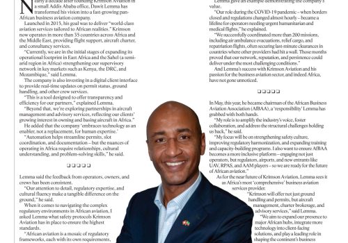 Krimson Aviation Featured in African Aerospace Magazine